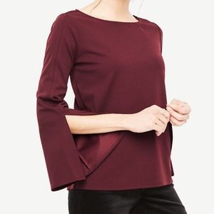 Ann Taylor Slit Sleeve Top